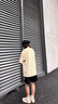 凡衣儂 華夫格美式復(fù)古短袖男夏季新款t恤寬松休閑百搭潮流刺繡半袖上衣 杏色 XL [建議125-140斤] 曬單實(shí)拍圖