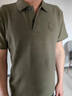 羅蒙（ROMON）純棉T恤男士長(zhǎng)袖春秋季翻領(lǐng)刺繡商務(wù)休閑寬松POLO保羅衫上衣體恤 咖色【純棉長(zhǎng)袖】 XL 曬單實(shí)拍圖