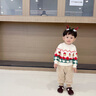 幼歌（YOUGE） 兒童復古雪尼爾束腳褲冬季抓絨褲子寶寶彈力自在休閑褲 卡其色 80 cm 曬單實(shí)拍圖