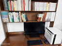 晨伴 實(shí)木書(shū)桌書(shū)柜一體家用電腦臺式桌帶書(shū)架寫(xiě)字臺書(shū)房家具 胡桃色 140*60*185cm 曬單實(shí)拍圖