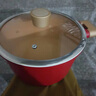 閃閃優(yōu)品 麥飯石色湯鍋不粘鍋蒸煮鍋蒸籠屜家用蒸鍋廚房煮面鍋煮粥鍋油炸 紅色湯鍋： 24cm 5.5L 曬單實(shí)拍圖