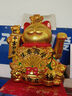 金色招財(cái)貓大號招財(cái)貓擺件自動(dòng)搖手店鋪開業(yè)禮品收銀前臺辦公室陶瓷發(fā)財(cái)貓 036-2 大號（高31厘米） 插電電池兩用 搖手 曬單實(shí)拍圖