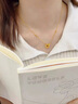 中國黃金（CHINA GOLD）環(huán)環(huán)相扣足金項鏈女雙環(huán)黃金套鏈鎖老婆生日禮物中秋節禮物送女友 約5.9g 環(huán)環(huán)相扣項鏈 曬單實(shí)拍圖