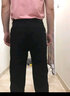 啄木鳥休閑褲男修身夏季薄款款褲子男小腳彈力商務小西褲黑色冰絲長褲 RM-806黑色 30 曬單實拍圖