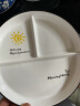 尚行知是陶瓷分格餐盘减脂创意一人食餐具套装家用大人早餐碟子三格分餐盘 8英寸3格分餐盘1个气球 实拍图