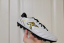 KELME/卡爾美足球鞋男短釘AG人造草地比賽訓練鞋子6871001 白黑金 39 曬單實(shí)拍圖