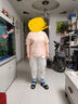 啄木鳥棉麻鏤空刺繡短袖T恤女2025夏休閑提花亞麻體恤套頭上衣 橙色 XL【130-145斤】 曬單實(shí)拍圖