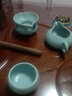 還真汝窯茶具套裝功夫茶杯套裝陶瓷整套汝瓷功夫茶壺富貴家庭禮品套裝 天藍(lán)-富貴家庭裝 曬單實(shí)拍圖
