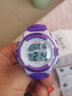 LASIKA兒童手表女孩學(xué)生電子表防水鬧鐘女表果凍夜光小女童多功能男孩表 F82紫色 曬單實(shí)拍圖