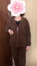 啄木鳥(niǎo)（TUCANO）媽媽冬裝運動(dòng)服套裝休閑2024新款中老年女裝秋冬加絨加厚外 咖色套裝 3XL （建議115-130斤） 曬單實(shí)拍圖