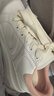 KISSCAT接吻貓露思/張小婉同款厚底休閑板鞋25新真皮8cm輕便內(nèi)增高小白鞋 [內(nèi)增高餅干鞋]藕粉色 37 曬單實(shí)拍圖