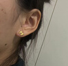 中國黃金（CHINA GOLD）黃金耳釘足金蝴蝶結在逃公主耳飾耳環(huán)女生日七夕禮物送女友老婆 約0.6g 曬單實(shí)拍圖