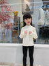 IVY HOUSE常春藤兒童裝女童2023冬季新款提花半高領(lǐng)保暖休閑百搭毛衣打底衫 米白 120cm 曬單實拍圖