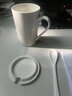 蓮澤 陶瓷馬克杯子禮盒情侶水杯送禮創(chuàng)意咖啡杯辦公水杯帶蓋帶勺子 【禮盒裝】白色杯配一蓋一勺 曬單實拍圖
