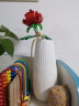 凉笙 简约现代花瓶摆件陶瓷花瓶客厅餐桌茶几装饰品工艺品仿真花假花干花水培花器摆设 新房家居摆件 竖条花瓶(白色) 实拍图