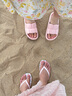 黑瑪（Hotmarzz）人字拖女拖鞋印花夏季外穿防滑居家拖鞋夾板夾趾沙灘海邊度假涼拖 粉色 37 (241mm) 曬單實拍圖