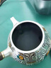 GQB銀茶具999 純銀日式側把茶壺功夫茶具套裝鎏銀養生防燙泡茶 古紋鎏銀側把壺 230ml 曬單實(shí)拍圖