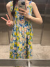 衣典零一（LEDIALYI）法式吊帶連衣裙女夏季2024新款溫柔甜妹多巴胺度假風(fēng)碎花裙子夏天 圖片色 S 曬單實(shí)拍圖