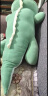 超软大号恐龙毛绒玩具抱枕靠垫午睡枕长条枕陪你睡觉床上懒人趴枕头玩偶公仔 软体绿色 长约80厘米 实拍图