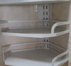 積米廚房鍋架鍋具調(diào)料轉(zhuǎn)角收納架多層加厚可調(diào)節(jié)家用壁掛鍋具置物架子 白色三層鍋架+筷子架2個 曬單實拍圖
