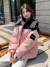 梓洛蘭ZiLuolan輕暖羽絨服女短款連帽2025冬款女裝派克服加厚女士外套潮 粉色 S (90-125斤) 曬單實(shí)拍圖