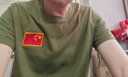 海赫迪100純棉定制t恤男士短袖夏季八一聚會(huì)軍綠色黑色寬松加大碼半袖 軍綠胸前五星 XL 建議135-145斤 曬單實(shí)拍圖