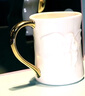 稀奇（XQ） 稀奇藝術(shù)情侶杯 天使浮雕藝術(shù)杯子水杯搭配精美新婚禮物禮盒 天使情侶對杯金把 曬單實(shí)拍圖
