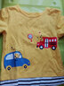貝貝怡兒童短袖套裝男童夏季兒童時(shí)尚印花寶寶T恤短褲兩件套嬰兒衣服 黃色 3歲/身高100cm 曬單實(shí)拍圖