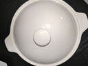 瓷秀源純白餐具創(chuàng  )意帶蓋湯盆湯鍋家用雙耳大碗大容量的湯碗陶瓷品鍋 雙耳品鍋2000ml 曬單實(shí)拍圖