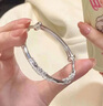 中國(guó)黃金（CHINA GOLD）999足銀繁花似錦手鐲女生鐲子七夕情人節(jié)禮物生日禮物送女兒孩子 【999足銀】繁花似錦手鐲-15g 曬單實(shí)拍圖
