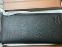 七匹狼錢(qián)包男長(cháng)款真牛皮軟 頭層牛皮錢(qián)包男士青年錢(qián)夾商務(wù)皮夾 禮盒裝 燙印標黑色 曬單實(shí)拍圖