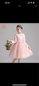 奧蒙威女童禮服裙中大童鋼琴演奏公主裙兒童主持人走秀晚禮服YR-CY-L74 粉色 140 曬單實(shí)拍圖