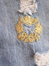vuzrmm輕奢潮牌2023新款刺繡破洞乞丐牛仔褲女夏季顯瘦寬松哈倫小腳褲 淺藍色1 29 曬單實(shí)拍圖