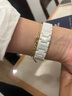 歐派白色陶瓷手表女石英表學(xué)生韓版簡約小巧時尚防水夜光名牌氣質(zhì)女款 80052L陶瓷白銀針日歷款 曬單實拍圖