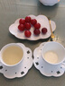 佳億廚連 歐式陶瓷浮雕下午茶茶具花茶杯咖啡杯碟勺英式紅茶杯 白色蝴蝶描金咖啡杯 曬單實(shí)拍圖