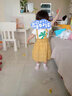 博睿恩嬰兒連體衣夏季新生兒衣服薄款寶寶短袖哈衣純棉紗布爬爬服 彩色樹 90cm 曬單實拍圖