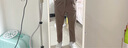 皮爾卡丹（pierre cardin）那不勒斯修身褲男英倫復古高腰商務(wù)垂感純色休閑褲長褲西裝褲男 卡其色 H27 32 曬單實拍圖