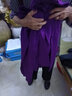 恒源祥秋衣秋褲女純棉套裝薄款保暖內衣秋冬季圓領(lǐng)棉毛衫中老年打底 紫色中領(lǐng) S 曬單實(shí)拍圖