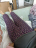 棉褲女純手工棉花褲冬裝加厚寬松中老年人奶奶保暖高腰媽媽長(cháng)棉褲 紫色碎花 2XL 高155-172重115-130斤） 曬單實(shí)拍圖