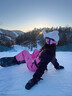 ISEE MIGGA【亮片愛(ài)心】新款滑雪服新款背帶褲連體耐磨滑雪衣女款保暖雪服 【亮片愛(ài)心】連體套裝 M 曬單實(shí)拍圖