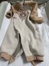 戴維貝拉（DAVE＆BELLA）新生兒搖粒絨爬服哈衣男寶寶連體衣小童衣服秋季新款男童外出服 杏色【現(xiàn)貨】 73cm （建議身高66-73cm） 曬單實拍圖