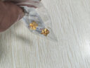 菜百首飾 黃金耳飾 足金喜福花顏悅色婚慶梅花耳飾 計價 HJ 億 七夕禮物 黃金耳飾 約2.10g 曬單實拍圖