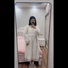 另約睡裙女冬季加厚加絨珊瑚絨睡衣裙長(cháng)袖法蘭絨秋冬款2024新款家居服 6728BA 圓領(lǐng)花邊 膚白 M 曬單實(shí)拍圖