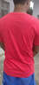 淘茲朗男士T恤硬挺華棉短袖t恤男士簡(jiǎn)約低調大碼寬松圓領(lǐng)印花半袖潮男裝 短袖THE紅色 L 建議125-140斤 曬單實(shí)拍圖