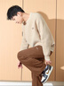 唐獅（TonLion）2024男圓領(lǐng)撞色毛線衫 蒼色 XL  曬單實(shí)拍圖