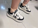 冶芷厚底板鞋女增高春秋季新款百搭超火拼色小白鞋輕便休閑運動(dòng)鞋 黑色 37 曬單實(shí)拍圖