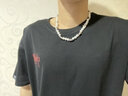 QMXD項鏈男潮韓版學(xué)生仿珍珠荊棘拼接鎖骨鏈潮流粗鏈子配飾禮物送男友 曬單實(shí)拍圖