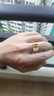 周大生黃金戒指足金發(fā)字戒指四方浮雕男款活口大氣送男友情人節新年禮 約7.5g 曬單實(shí)拍圖