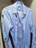 威可多（VICUTU）新疆棉灰色男士舒适长袖衬衫格雷系商务百搭棉质衬衣VBW88351010 免烫-蓝色 175/96B 实拍图