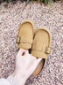 回力女鞋勃肯鞋女春季新款懶人一腳蹬休閑包頭半拖鞋女內增高百搭女鞋 卡其色【舒適百搭】 36 曬單實(shí)拍圖